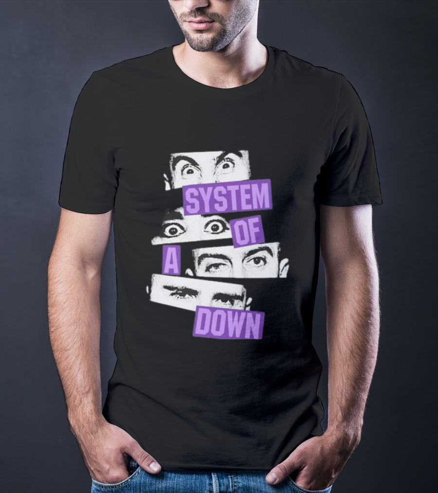Original System Of A Down Soad Eu Uk Tour 2026 Toxic City System Down Eyes T-Shirt