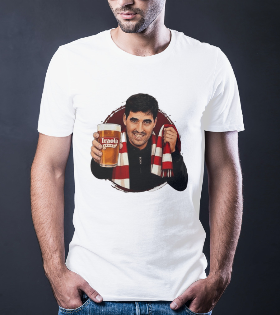 Andoni Iraola Athletic Club Bilbao Beer Glass Scarf Fan T-Shirt