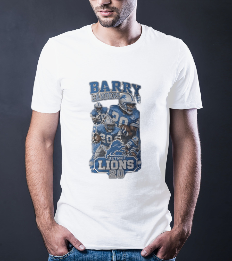 Barry Sanders Detroit Lions 20 NFL Football Legend T-Shirt
