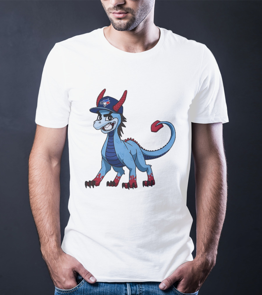 Toronto Blue Jays MLB Baseball Blue Dragon Hat T-Shirt