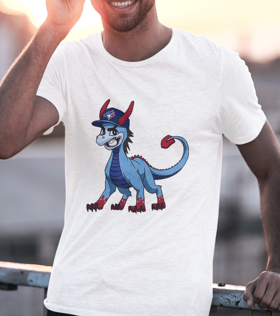 Toronto Blue Jays MLB Baseball Blue Dragon Hat T-Shirt