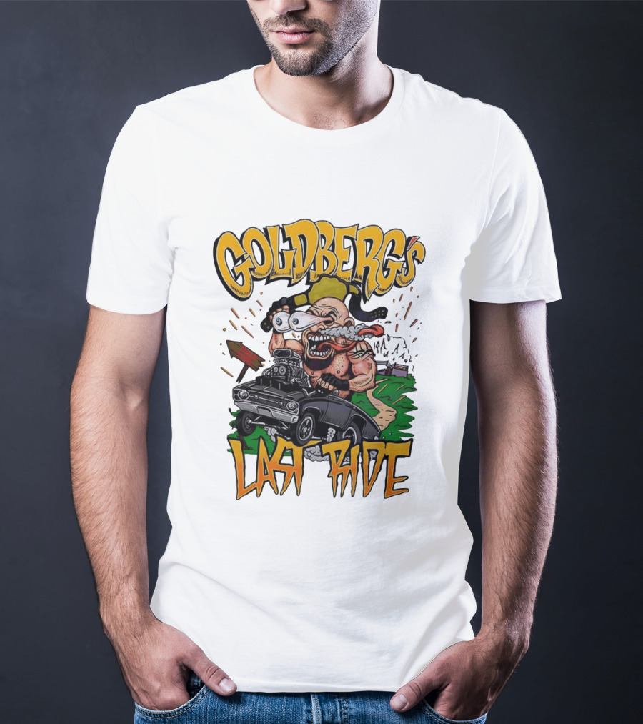 Goldberg's Last Ride Wrestling Cartoon Car WCW WWE T-Shirt