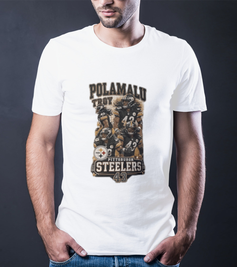 Pittsburgh Steelers Polamalu Troy 43 Football Player Steelers T-Shirt