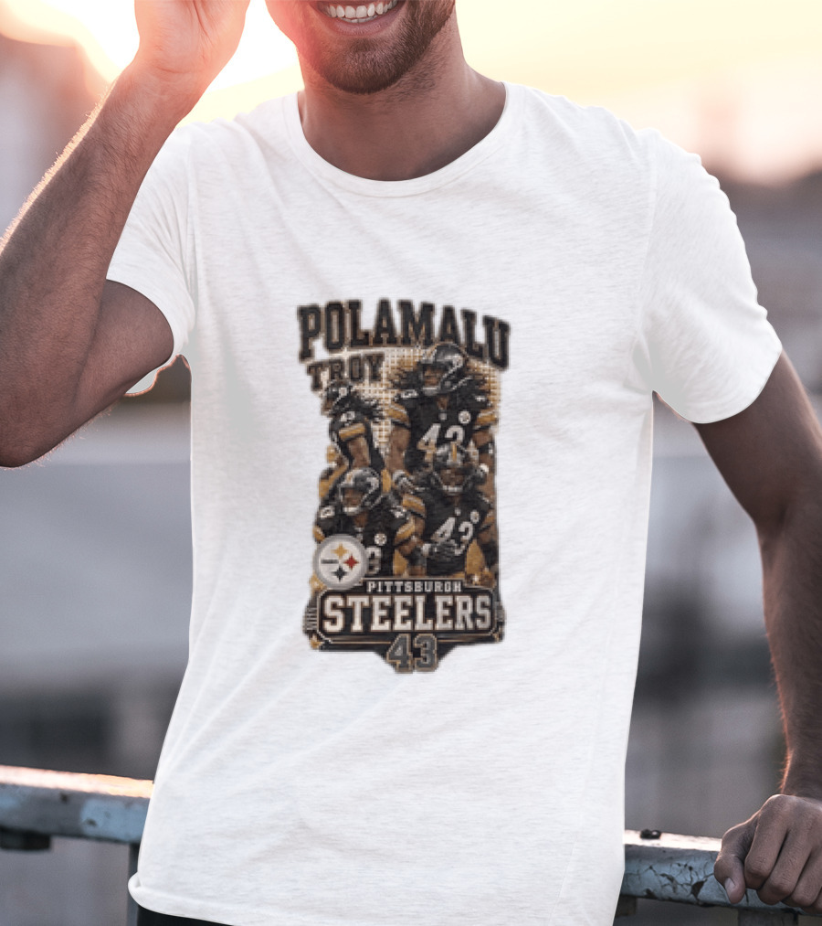 Pittsburgh Steelers Polamalu Troy 43 Football Player Steelers T-Shirt