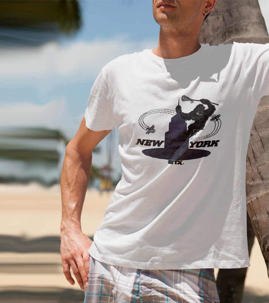 King Kong Empire State Building New York Lacrosse T-Shirt
