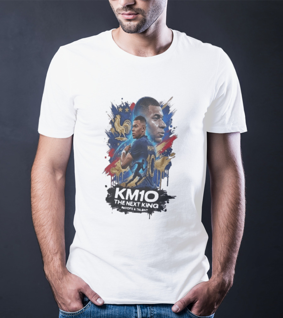 KM10 Kylian Mbappé The Next King Rapidite & Talent France Legends T-Shirt