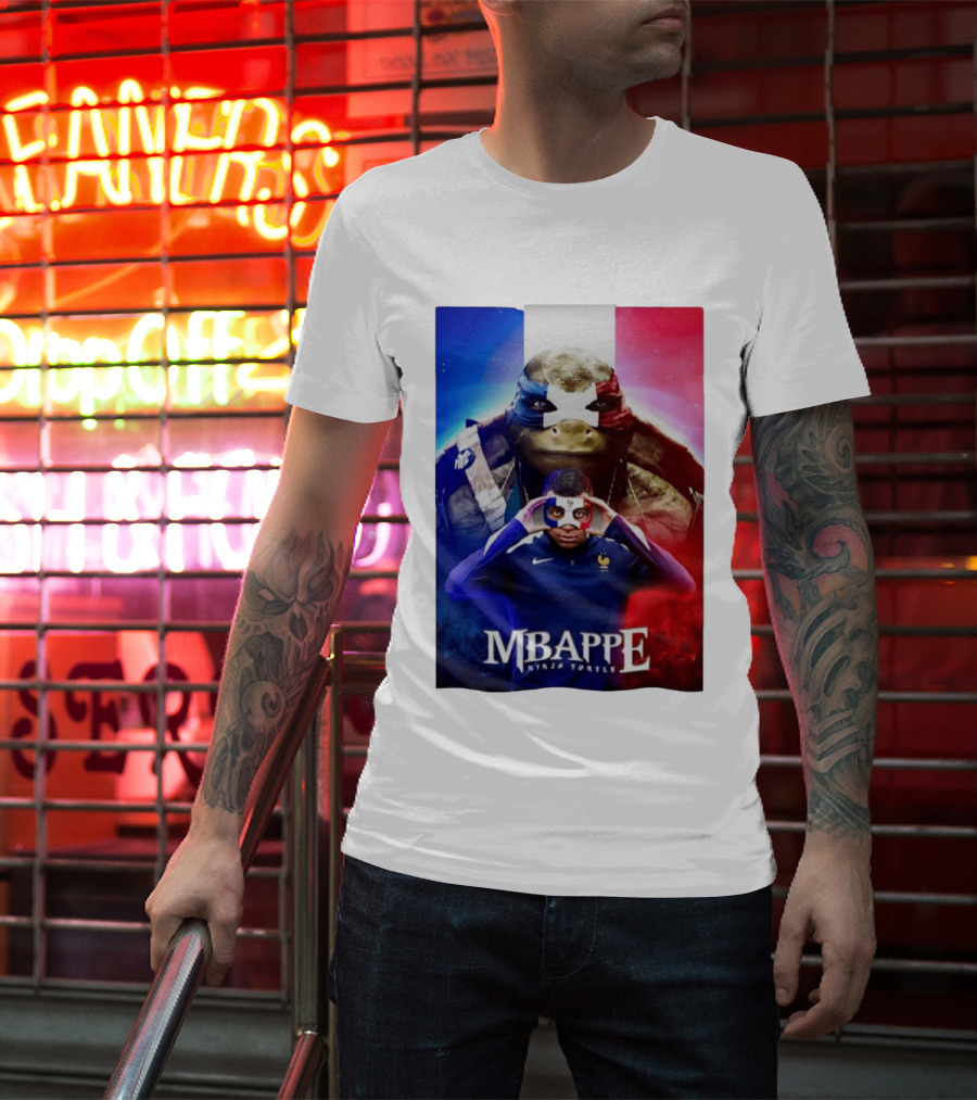 Mbappe France National Football Ninja Turtle T-Shirt