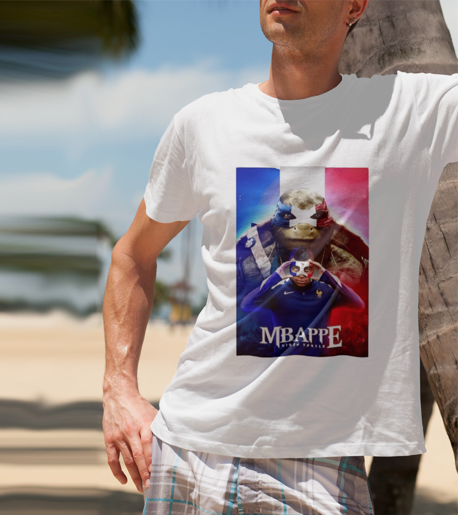 Mbappe France National Football Ninja Turtle T-Shirt