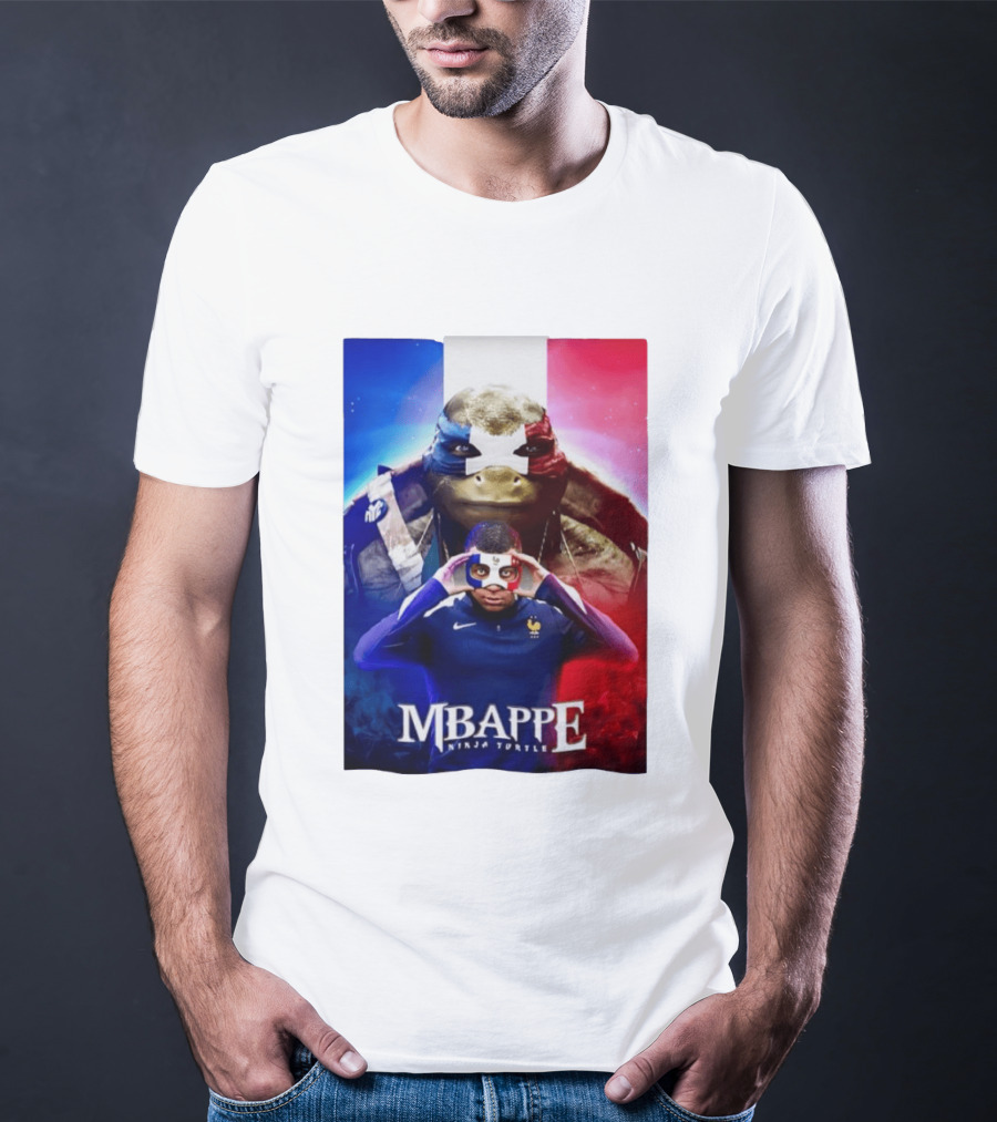 Mbappe France National Football Ninja Turtle T-Shirt