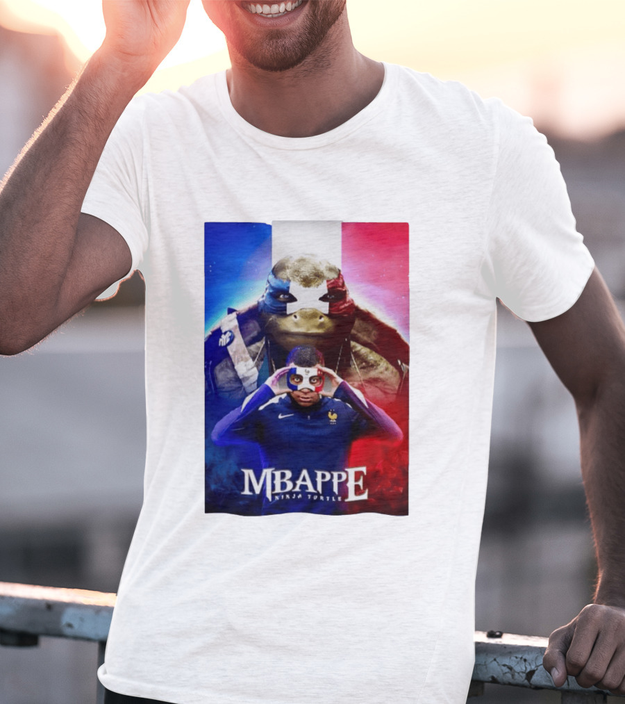 Mbappe France National Football Ninja Turtle T-Shirt