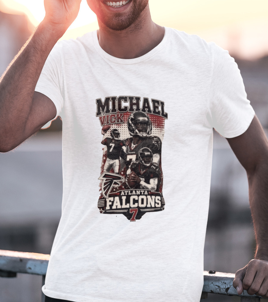 Michael Vick Atlanta Falcons Quarterback 7 Football T-Shirt
