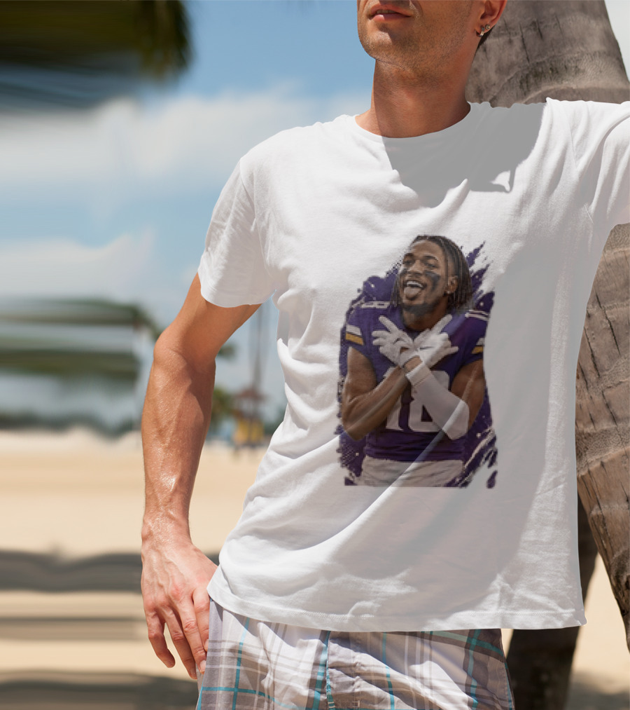 Minnesota Vikings Justin Jefferson Number 18 Football Player T-Shirt