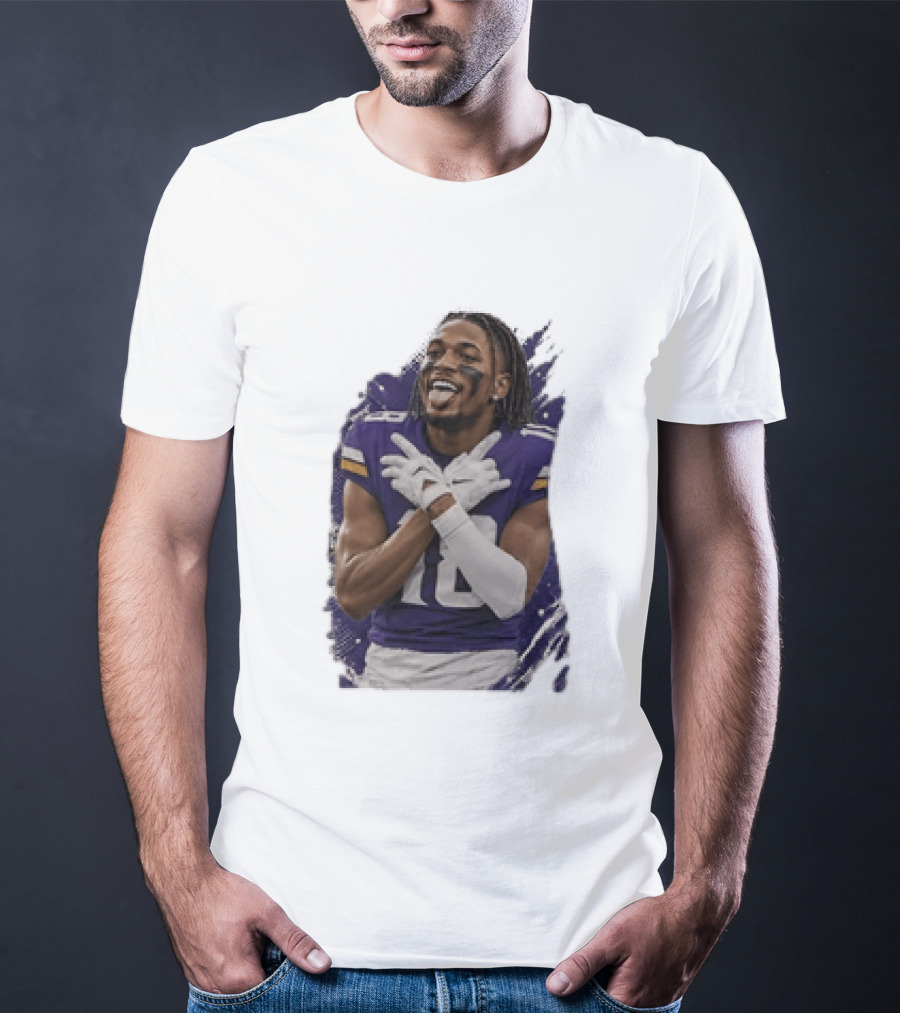Minnesota Vikings Justin Jefferson Number 18 Football Player T-Shirt