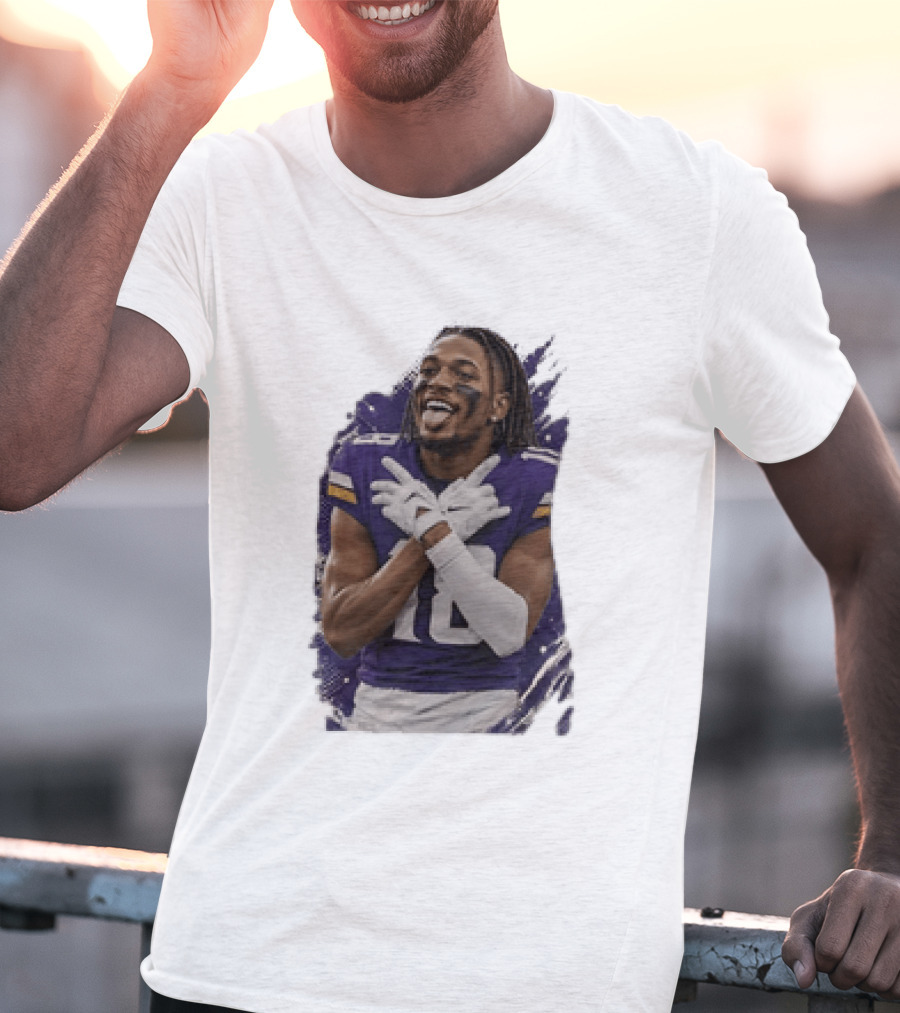 Minnesota Vikings Justin Jefferson Number 18 Football Player T-Shirt