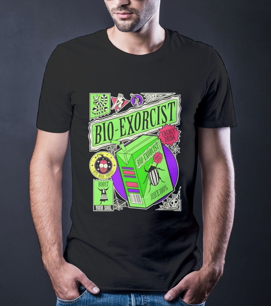 Bio Exorcist Energy Drink Juice 100% Boost Your Soul With Magic Powders T-Shirt