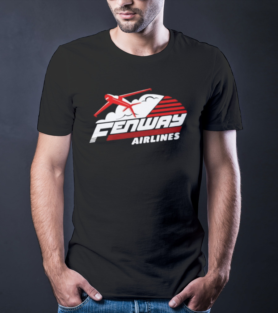 Boston Red Sox Fenway Airlines Baseball Team Vintage Pilot Urban Fan Gear T-Shirt