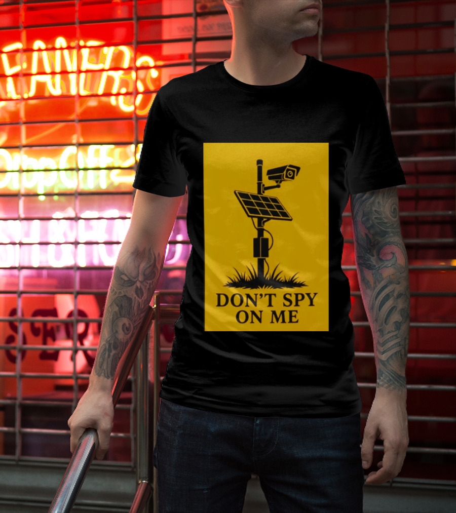 Flock Camera Surveillance Solar Panel Don't Spy On Me T-Shirt