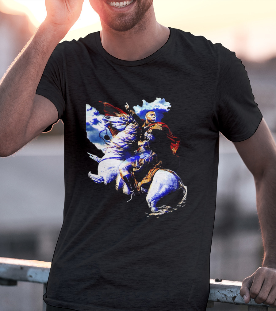 Kylian Mbappe Napoleon Bonaparte Crossing Alps Painting Horse Rider T-Shirt