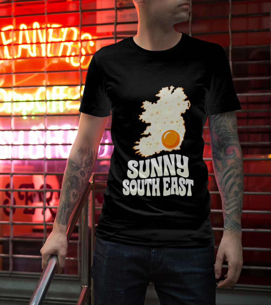 Sunny South East Ireland Fried Egg Map T-Shirt