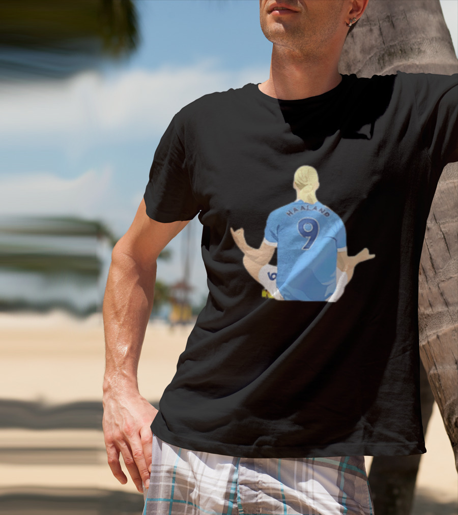 Norway Erling Haaland 9 Meditating Iconic Soccer Moment T-Shirt
