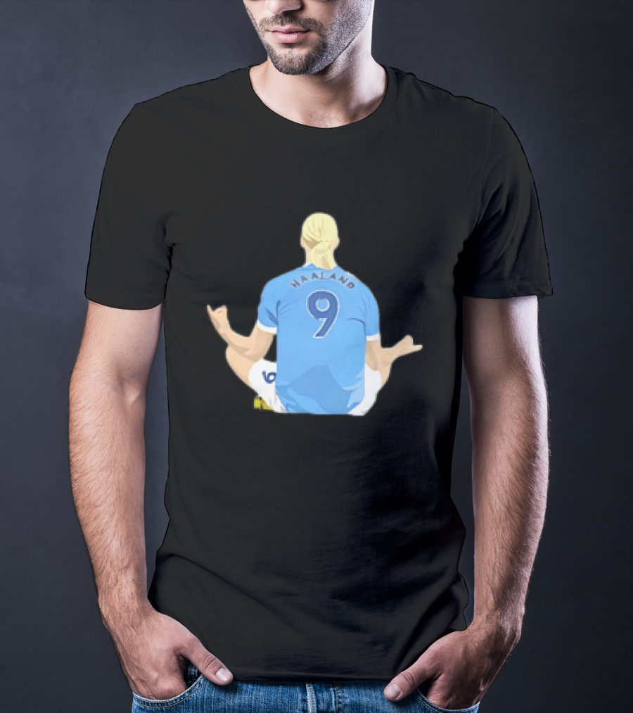 Norway Erling Haaland 9 Meditating Iconic Soccer Moment T-Shirt