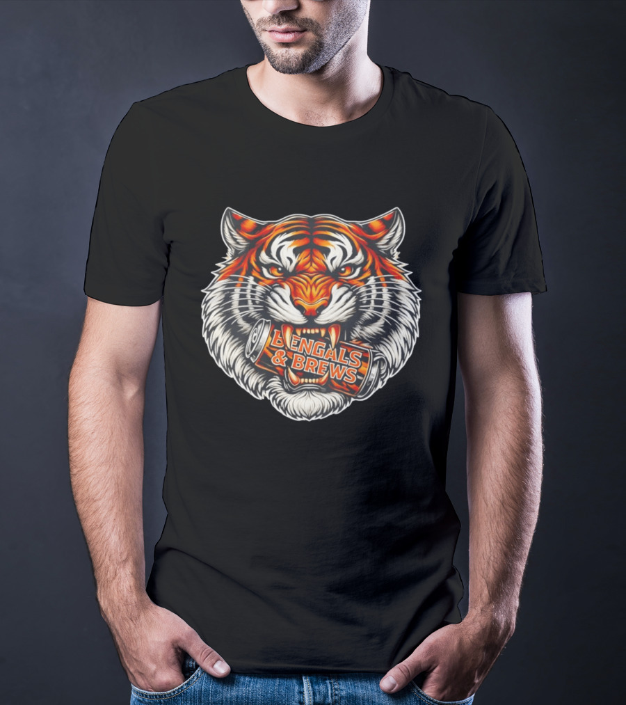 Tiger Bite Bengals & Brews Can T-Shirt