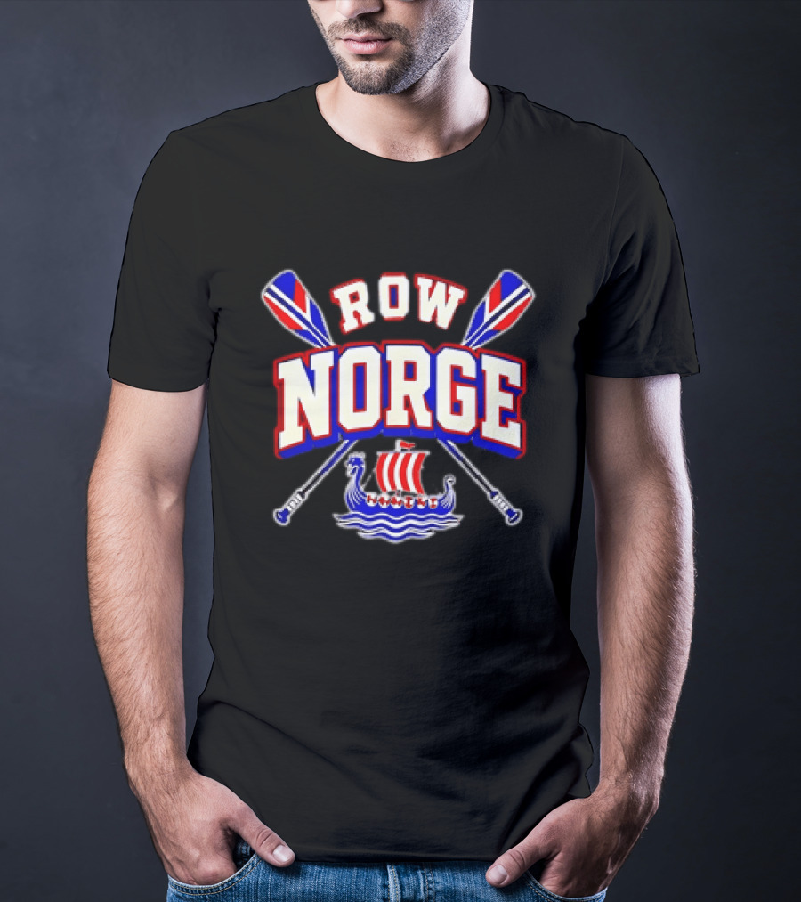 Row Norge Norway Viking Oars And Ship T-Shirt