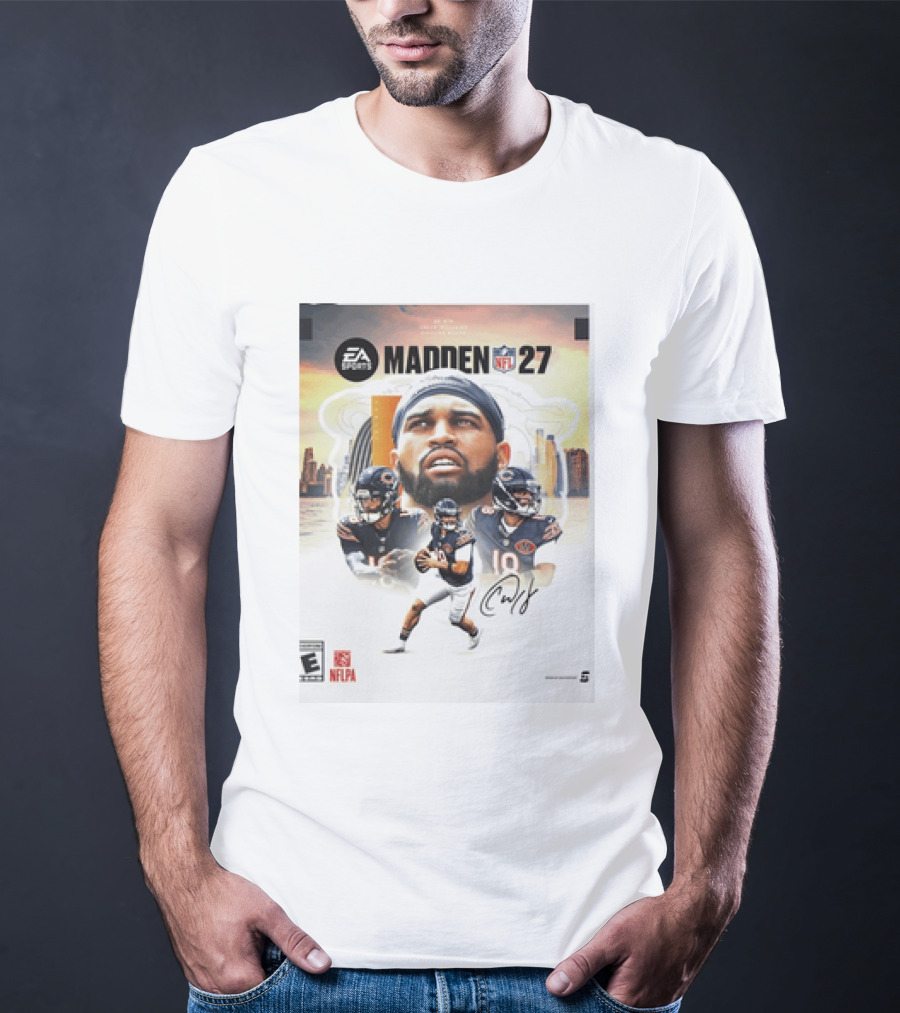 EA Sports Madden NFL 27 Caleb Williams No 18 Chicago Bears T-Shirt