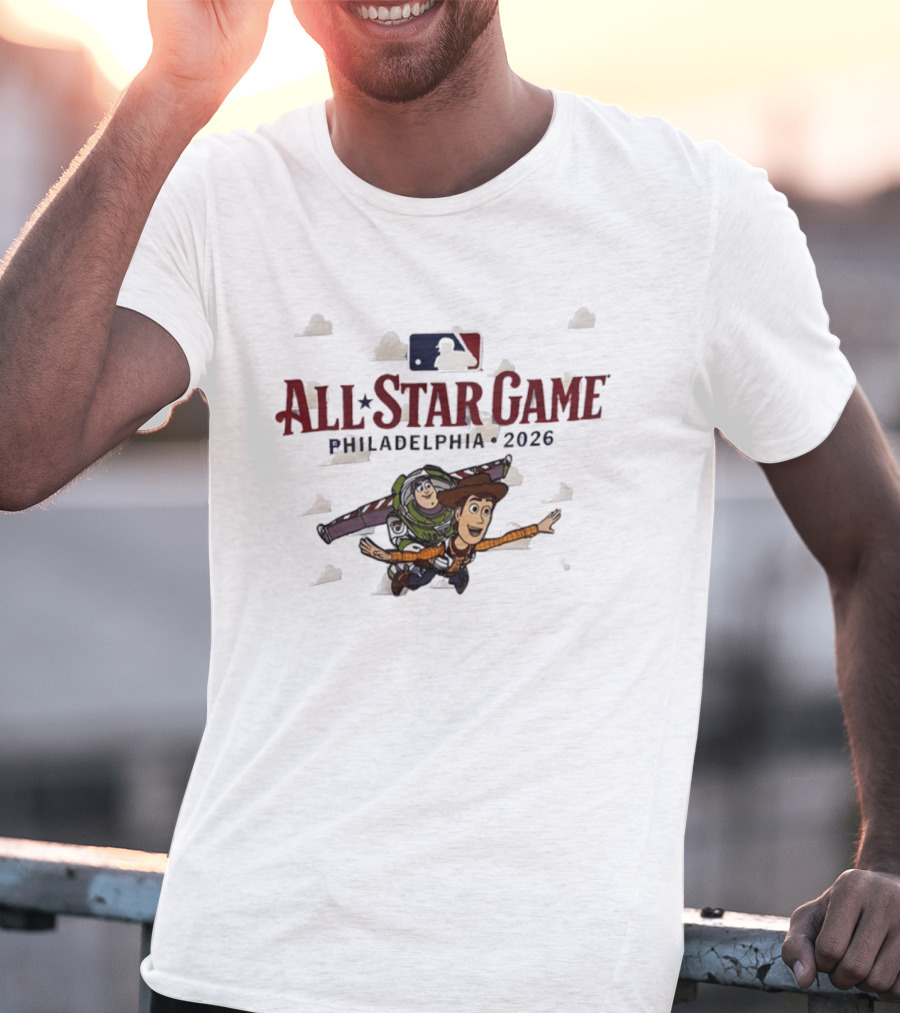 Toy Story Buzz Lightyear Woody All Star Game Philadelphia 2026 T-Shirt