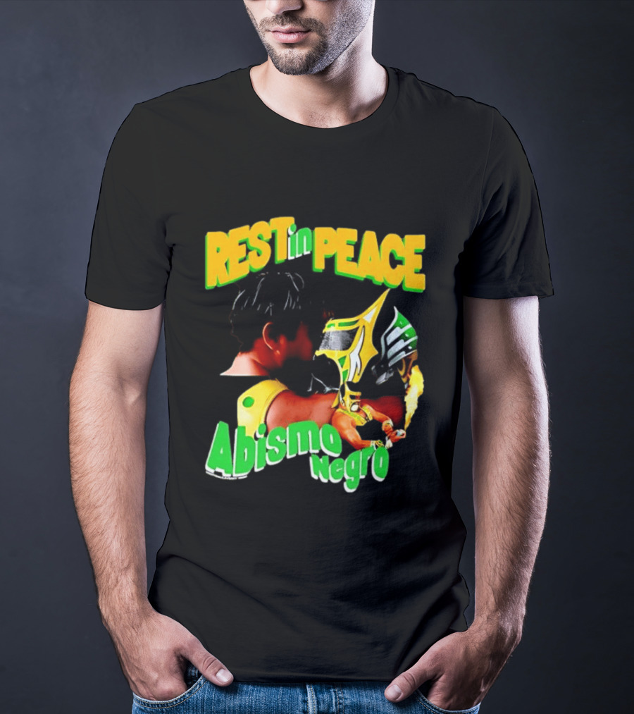 REST In PEACE Abismo Negro Lucha Libre AAA Professional Wrestling T-Shirt