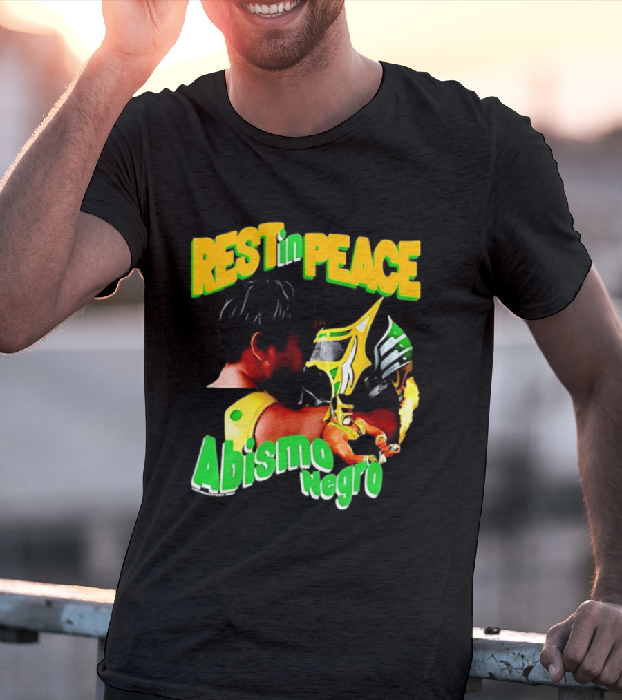REST In PEACE Abismo Negro Lucha Libre AAA Professional Wrestling T-Shirt