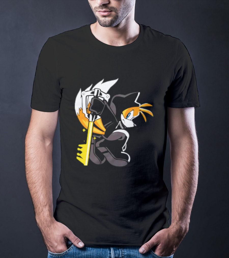 GoblinTengu Yellow Black Hooded Cat Keyblade Warrior T-Shirt