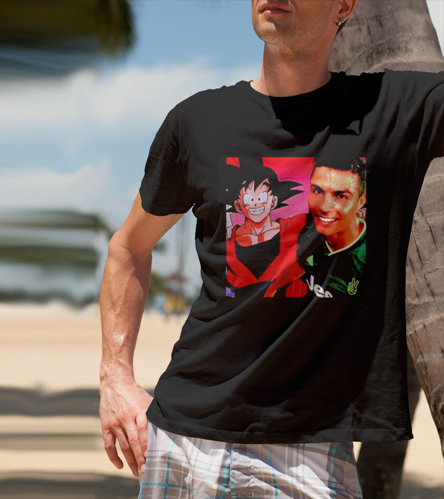 Goku Dragon Ball X Cristiano Ronaldo Juventus Collaboration T-Shirt