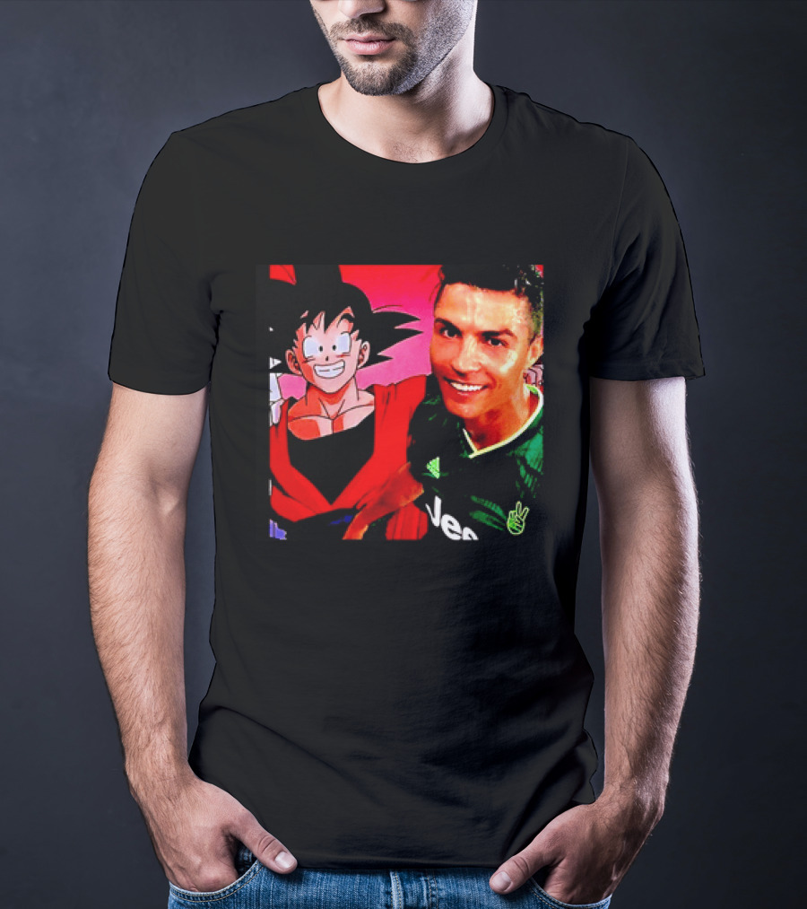 Goku Dragon Ball X Cristiano Ronaldo Juventus Collaboration T-Shirt