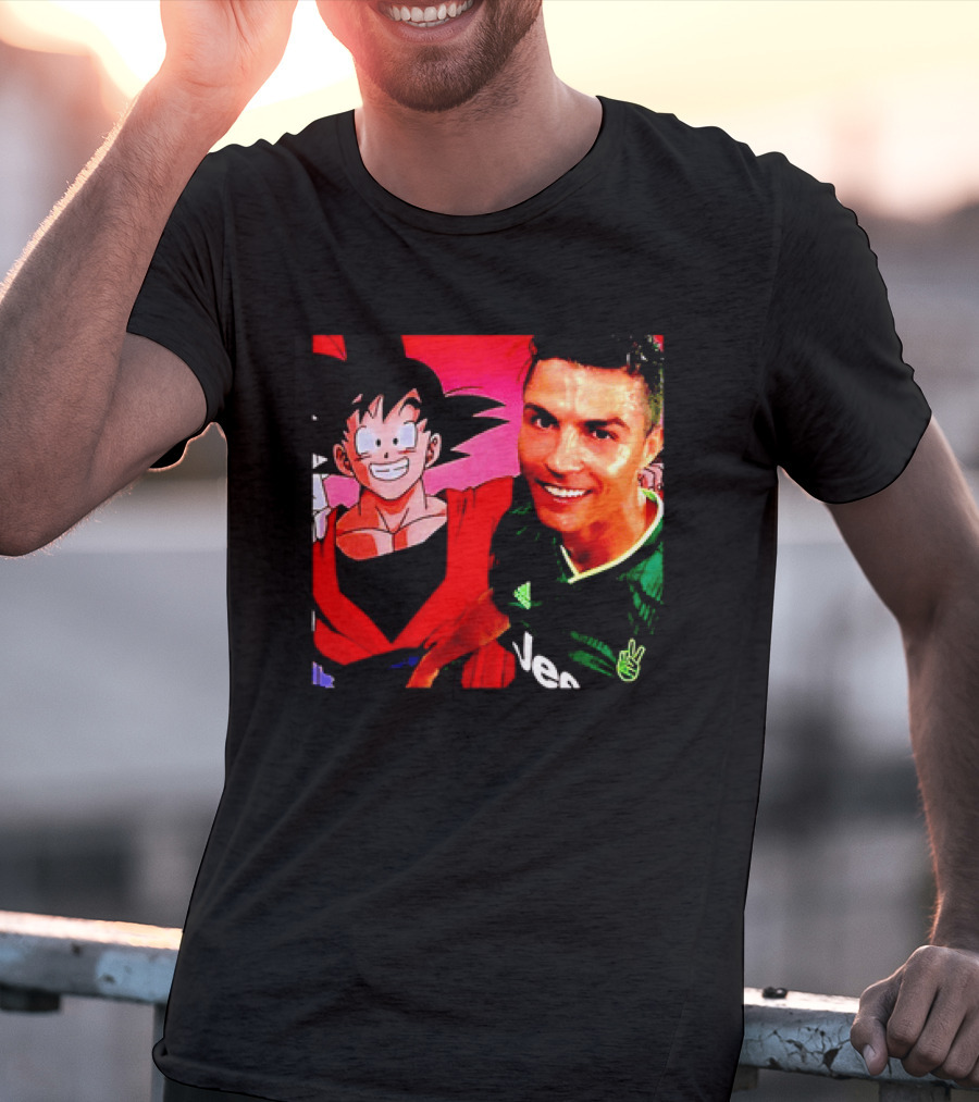 Goku Dragon Ball X Cristiano Ronaldo Juventus Collaboration T-Shirt