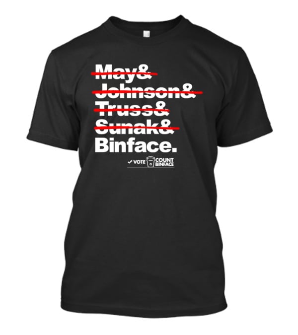Vote Count Binface May Johnson Truss Sunak Binface Clacton 2026 T-Shirt