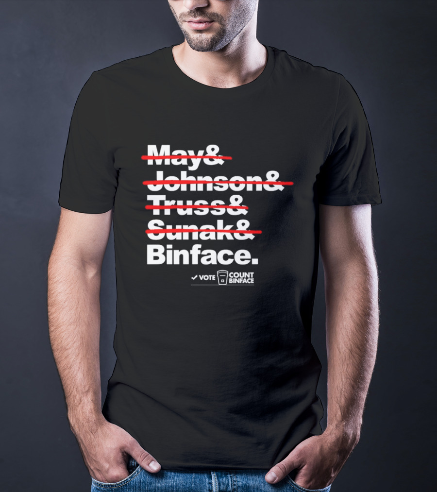 Vote Count Binface May Johnson Truss Sunak Binface Clacton 2026 T-Shirt