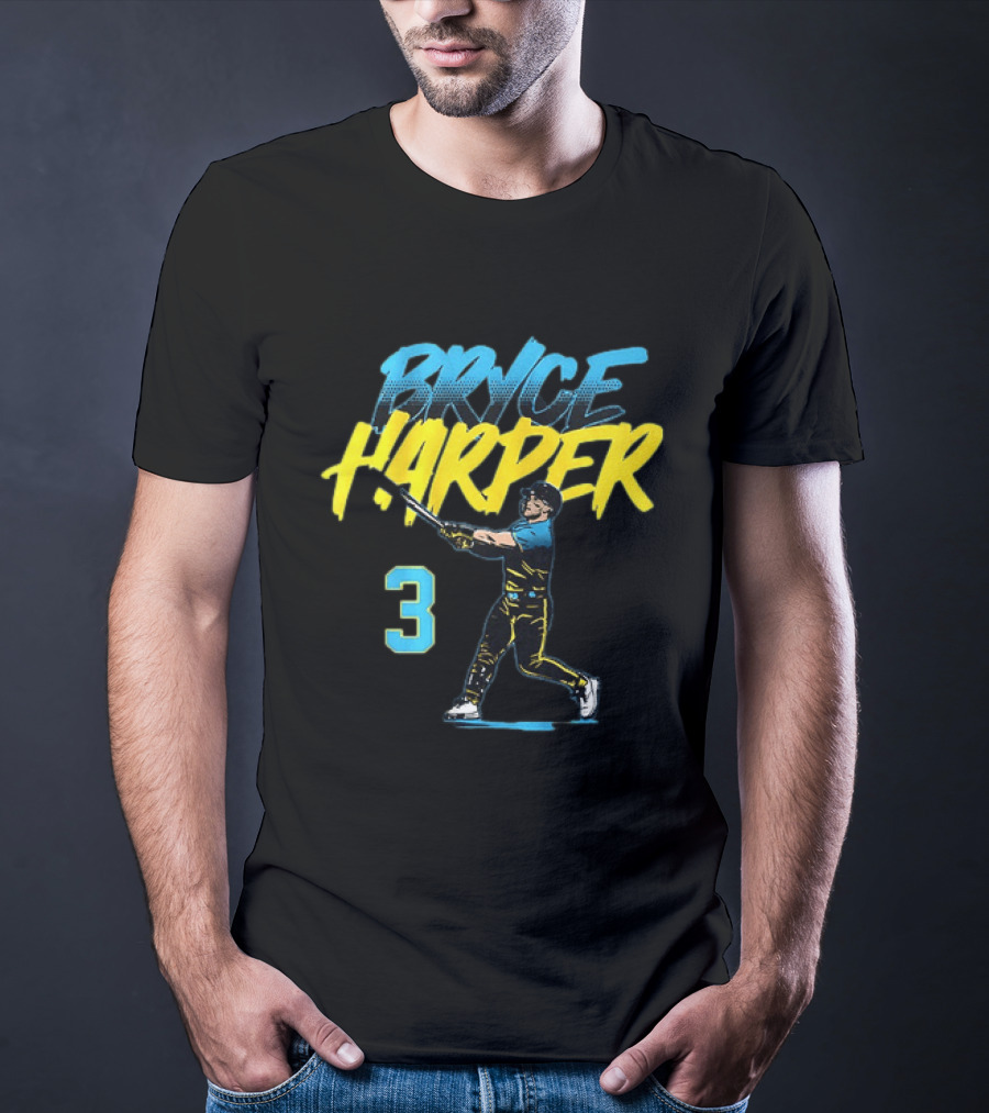 Bryce Harper 3 Philadelphia Phillies City Connect Baseball T-Shirt