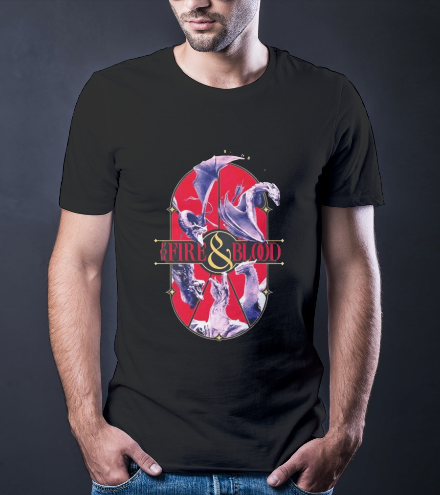 House Of The Dragon Fire And Blood Fantasy Dragons Iconic Show T-Shirt