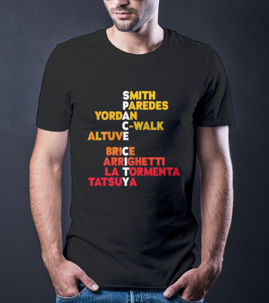 Houston Baseball 2026 Space City Names Smith Yordan Altuve T-Shirt