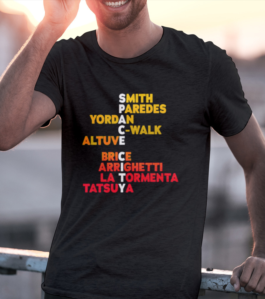 Houston Baseball 2026 Space City Names Smith Yordan Altuve T-Shirt