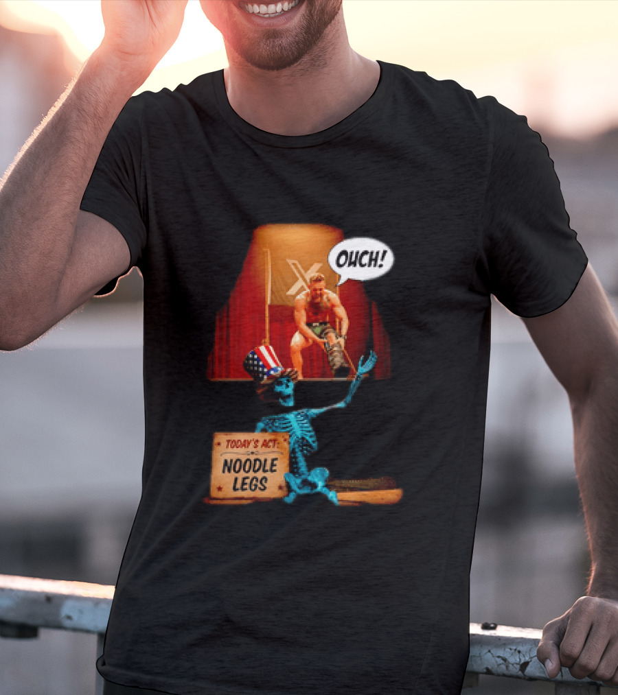 Conor McGregor One Minute Man Ouch Today's Act Noodle Legs Skeleton Comedy T-Shirt
