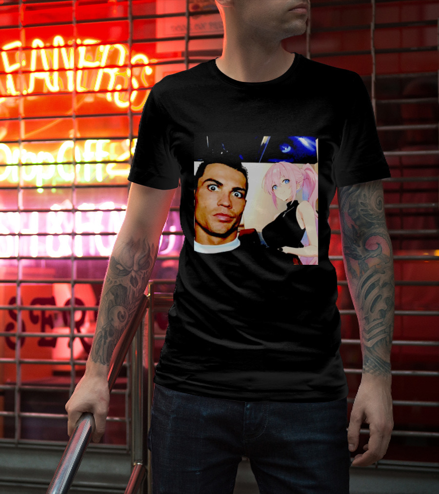 Cristiano Ronaldo Shikimori Anime Manga Collaboration T-Shirt