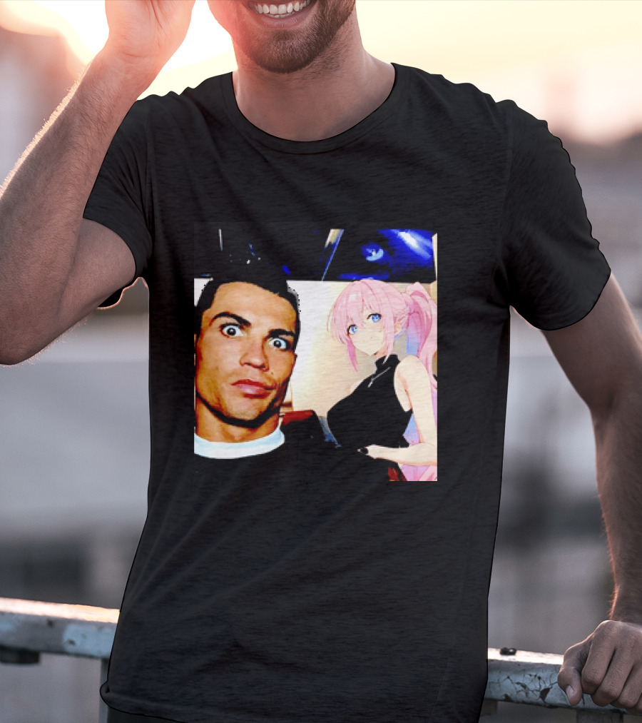 Cristiano Ronaldo Shikimori Anime Manga Collaboration T-Shirt