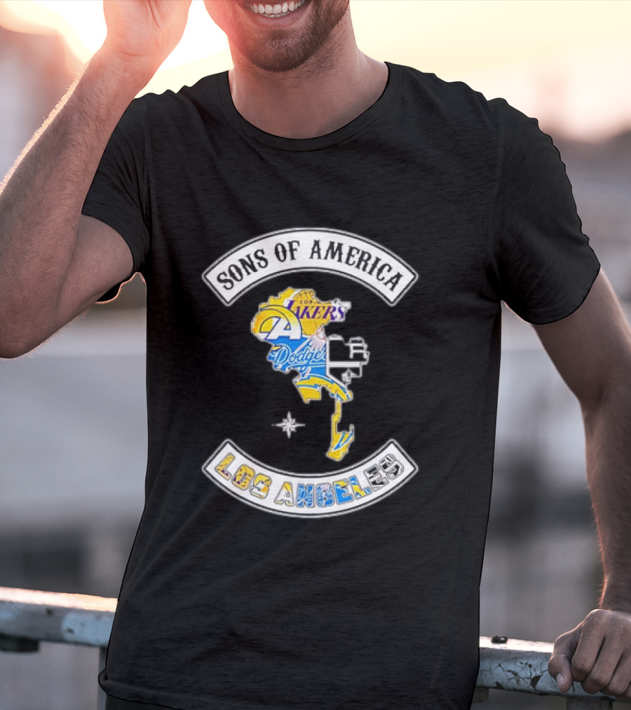 Sons Of America Los Angeles Lakers Rams Dodgers Chargers Kings T-Shirt