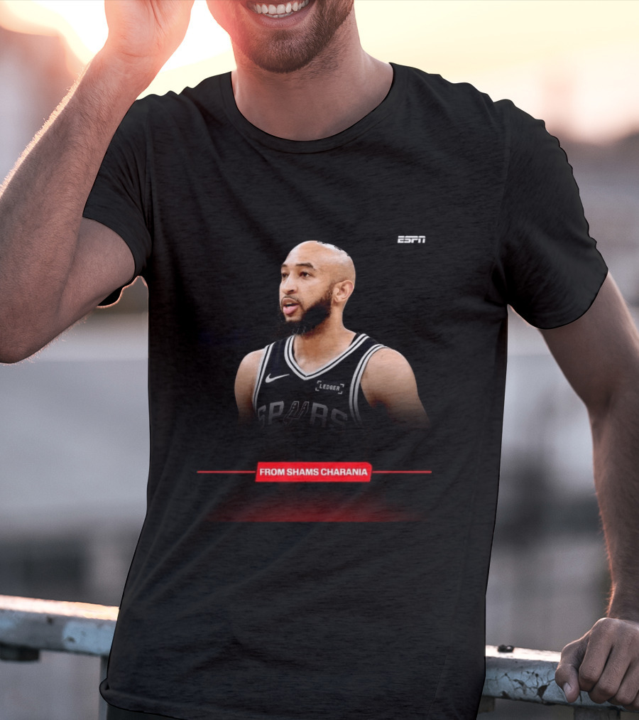 ESPN San Antonio Spurs Jordan McLaughlin From Shams Charania T-Shirt