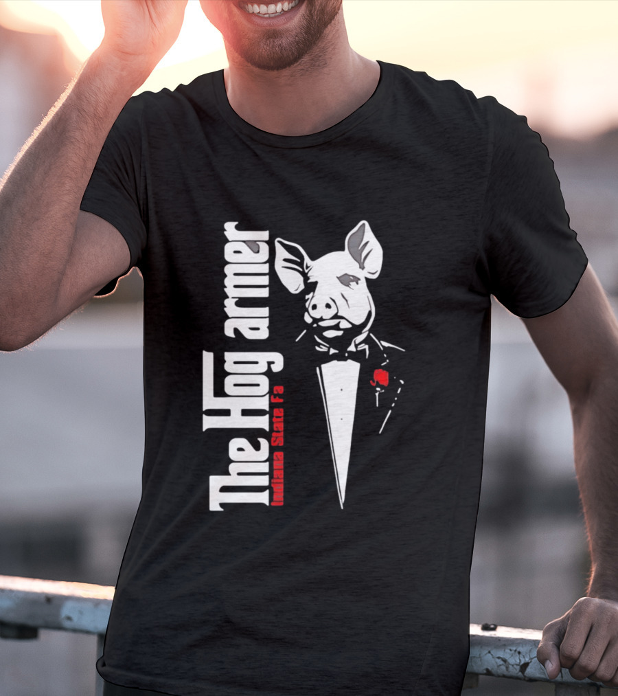 The Hogfarmer Indiana State Fair Pig Tuxedo T-Shirt