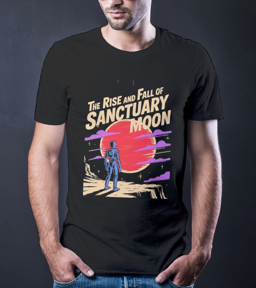 The Rise And Fall Of Sanctuary Moon Sci Fi Space Adventure Astronaut T-Shirt