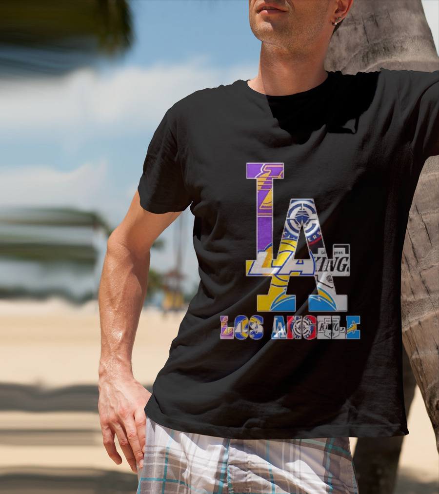 Los Angeles Lakers Clippers Kings Rams Chargers Fan Collection T-Shirt