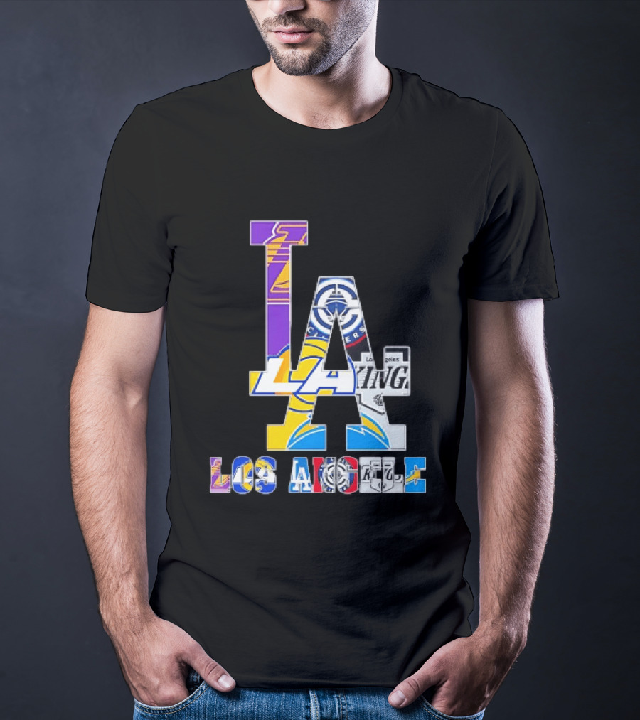Los Angeles Lakers Clippers Kings Rams Chargers Fan Collection T-Shirt